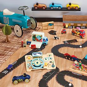 Vilac Fa Old Sport Compet természetes játékautó