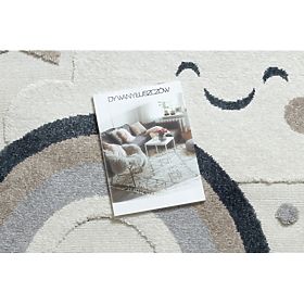 YOYO EY78 kerek szőnyeg fehér / bézs - Felhő, Szivárvány, pöttyök gyerekeknek, szerkezeti, érzékszer, F.H.Kabis