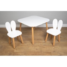 Ourbaby - Gyerek asztal és szék nyúlfüllel